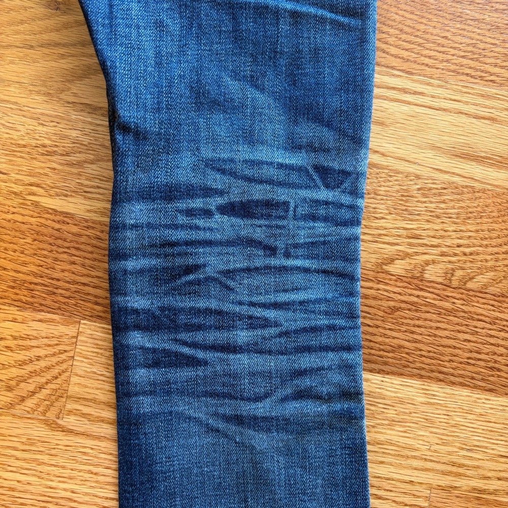 Rag & Bone The Dre Slim Boyfriend Jeans Indigo Blue Whiskered Denim Size 24 USA - Picture 12 of 13